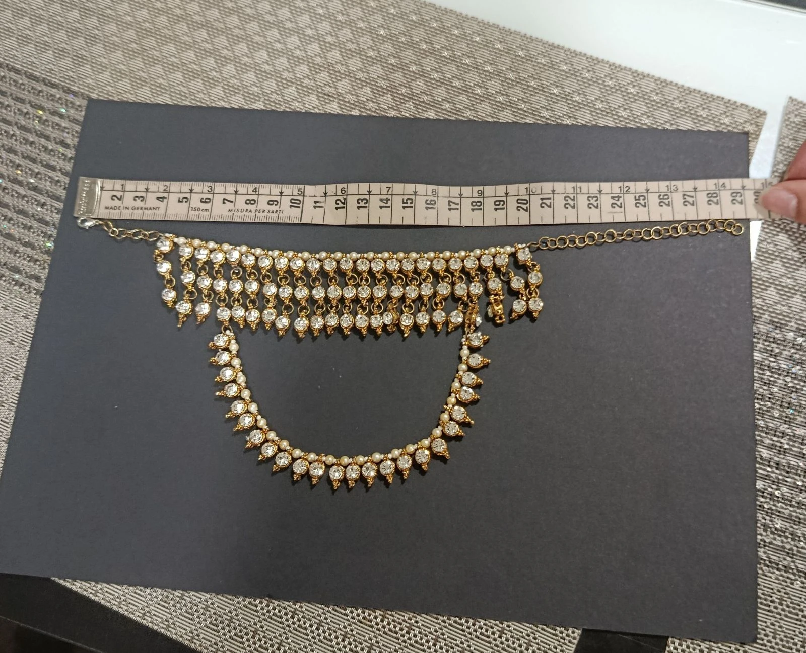 Tobillera brillante con flecos ajustable elegante adorno tacón  – photo 4